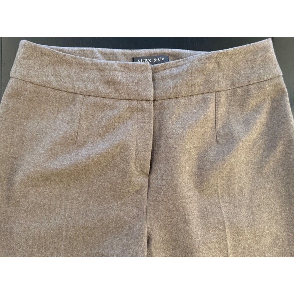 Alex & Co. Wool Trouser Pant Womens UK 14/US 10 Heather Brown Career Work Office